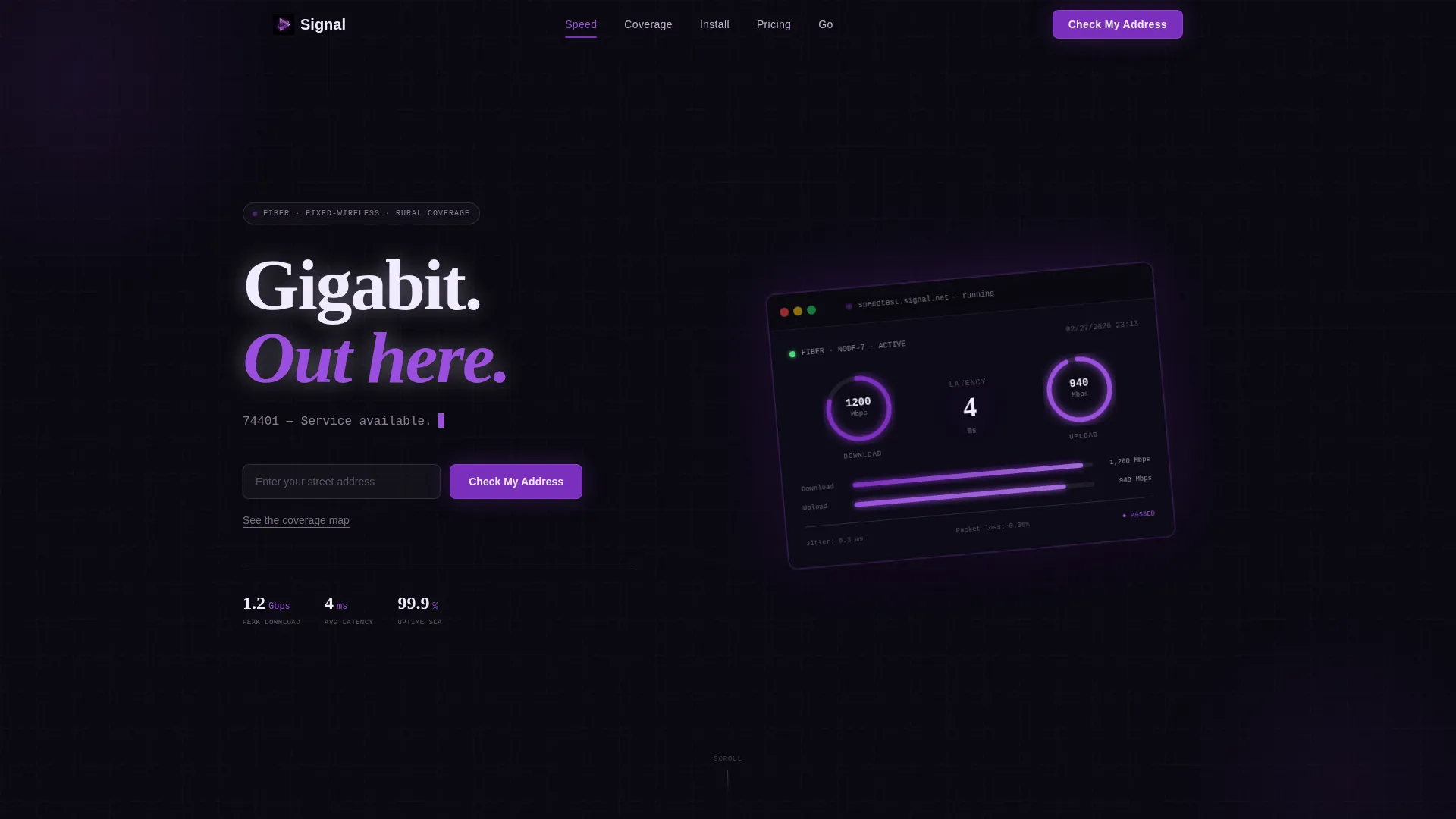 Rural Internet Provider Landing Page Template