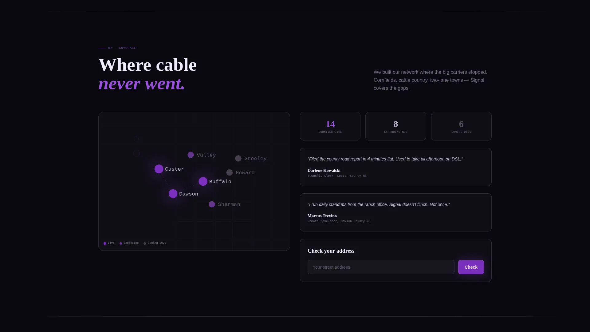 Rural Internet Provider Landing Page Template