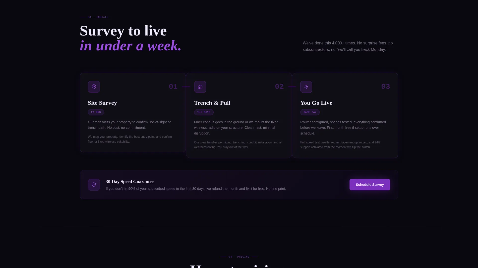 Rural Internet Provider Landing Page Template