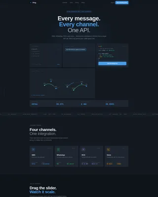 SMS & Messaging Platform Landing Page Template