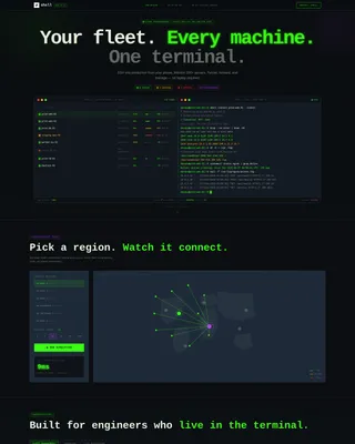 SSH Landing Page Template for Server Management Apps