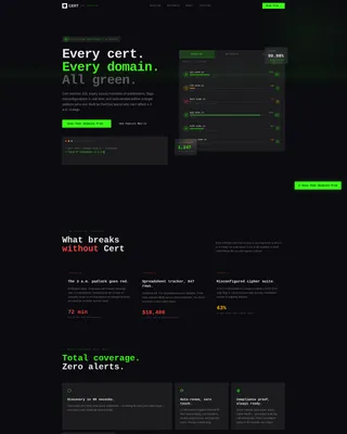 SSL Certificate Manager Landing Page Template