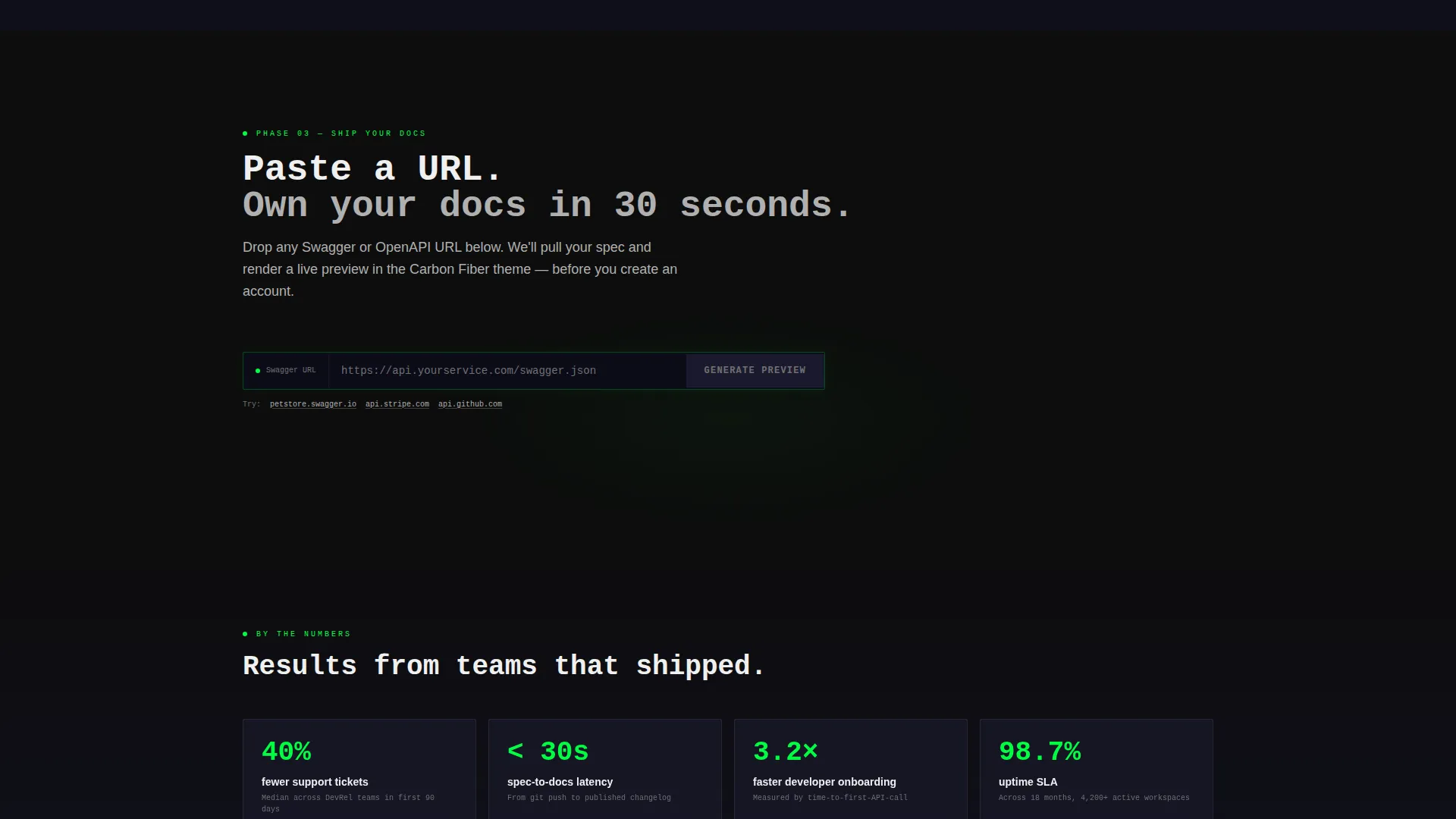 API Documentation Landing Page Template for SaaS