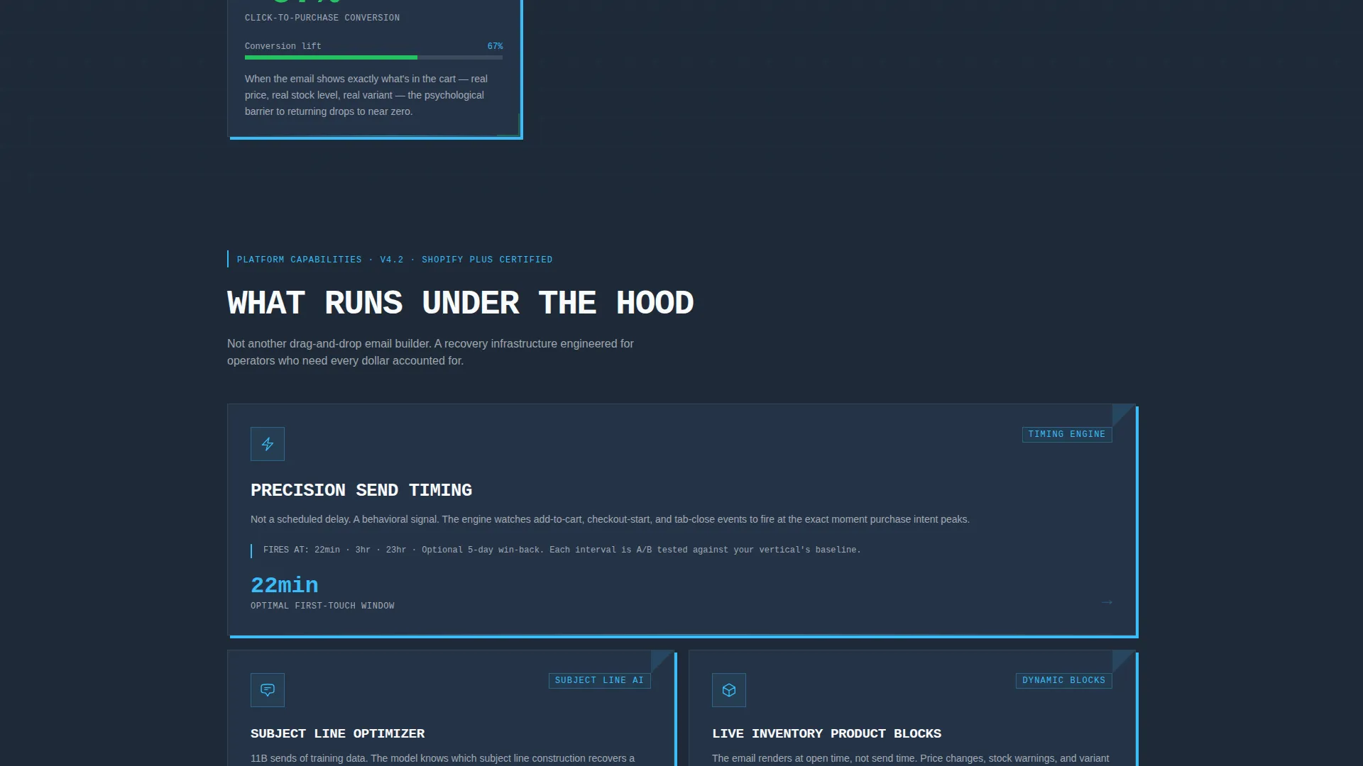 SaaS Abandoned Cart Email Landing Page Template