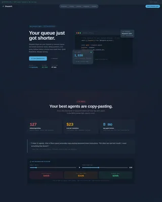 AI Helpdesk SaaS Landing Page Template