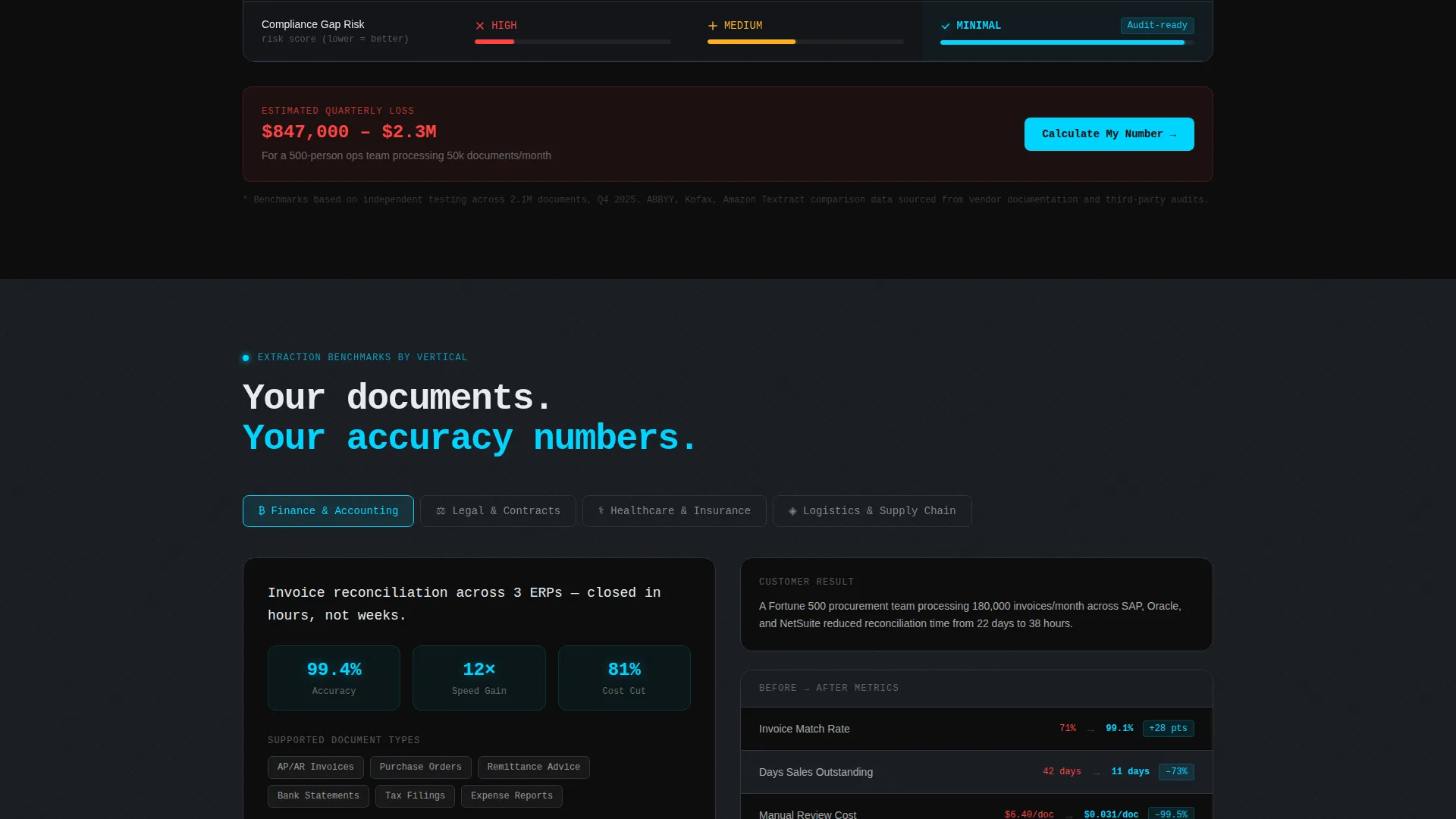 Document Processing Landing Page Template