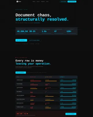Document Processing Landing Page Template