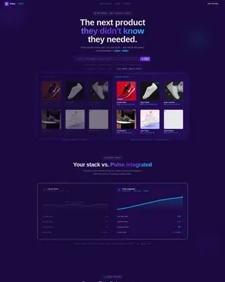 AI Recommendation Engine Landing Page Template