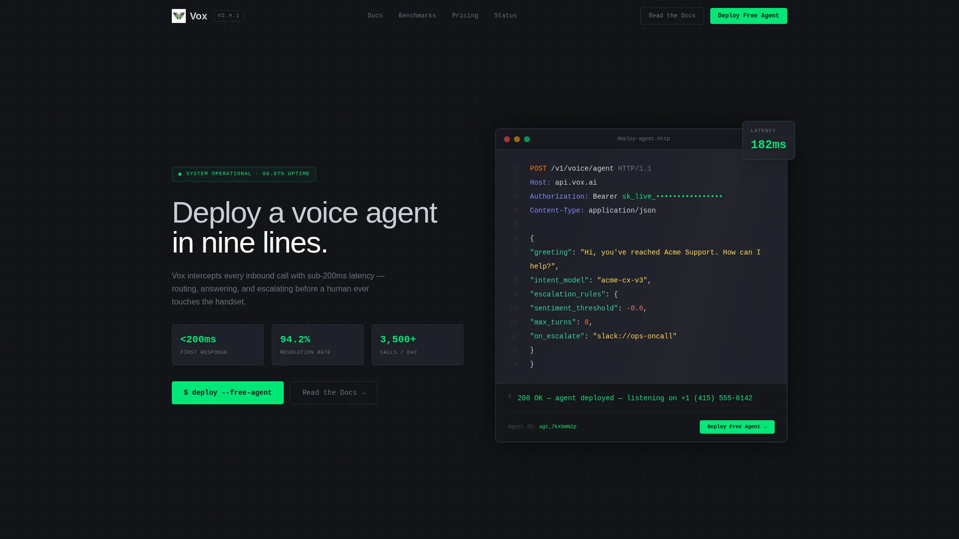 AI Voice Assistant Landing Page Template for SaaS B2B