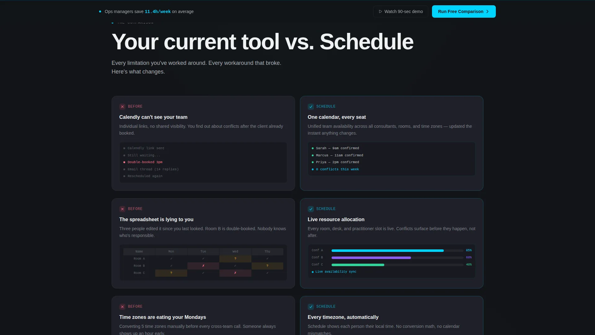 SaaS Booking & Scheduling Landing Page Template