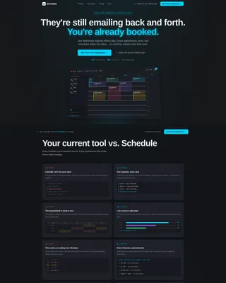 SaaS Booking & Scheduling Landing Page Template