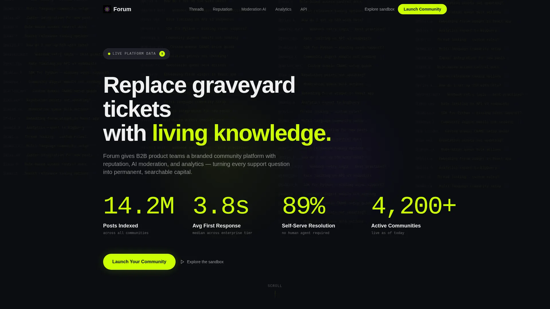 Community Landing Page Template for SaaS B2B Teams