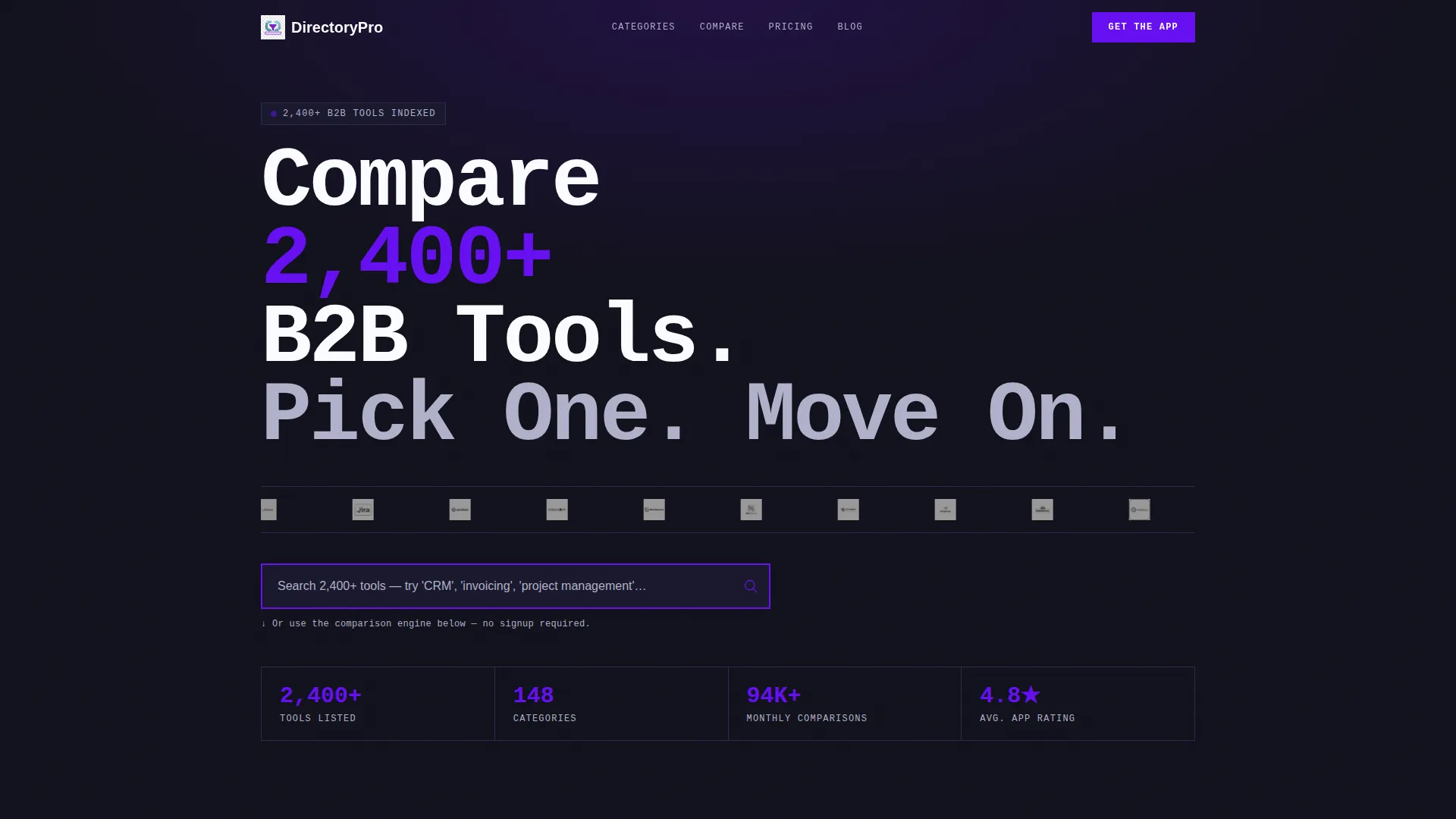 B2B SaaS Directory Comparison Landing Page