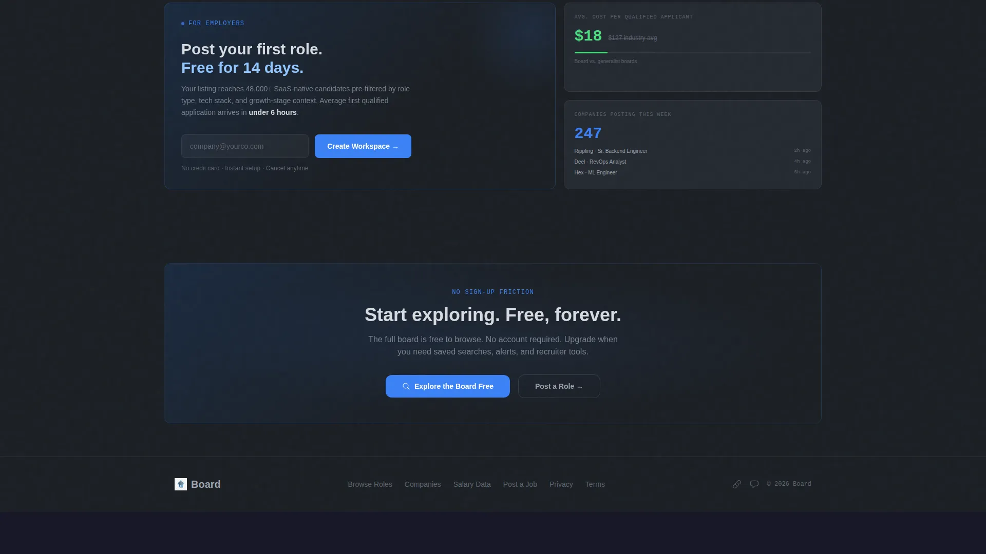 Bento Grid SaaS B2B Job Board Landing Page Template