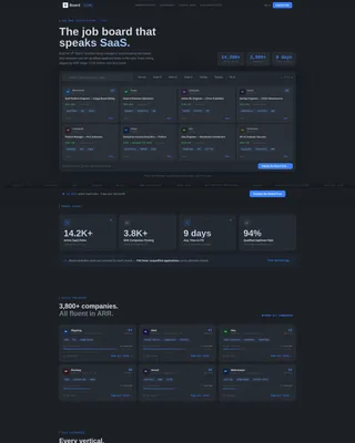 Bento Grid SaaS B2B Job Board Landing Page Template