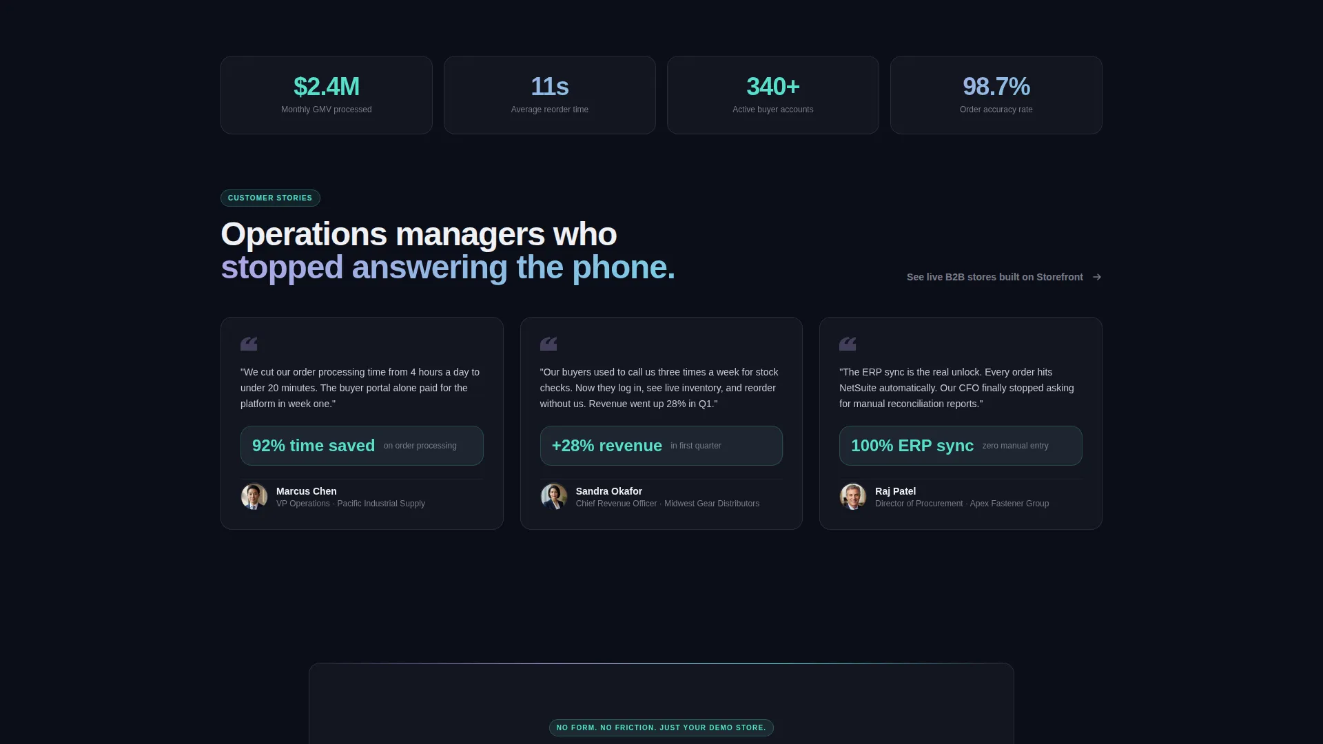 B2B Landing Page Template for Wholesale Platforms