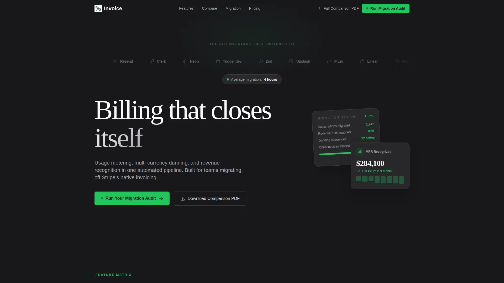 Automated Billing Landing Page Template for SaaS