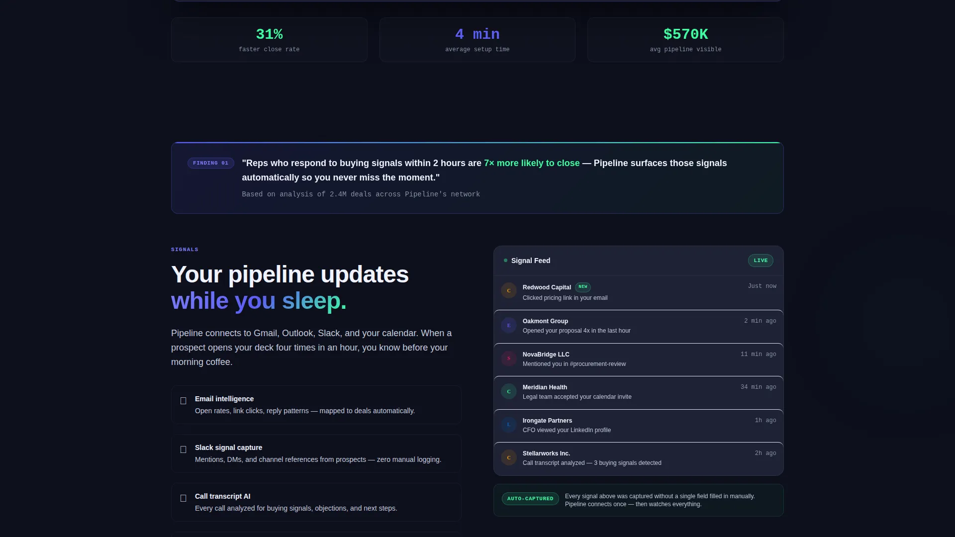 Revenue-Driven CRM Landing Page Template