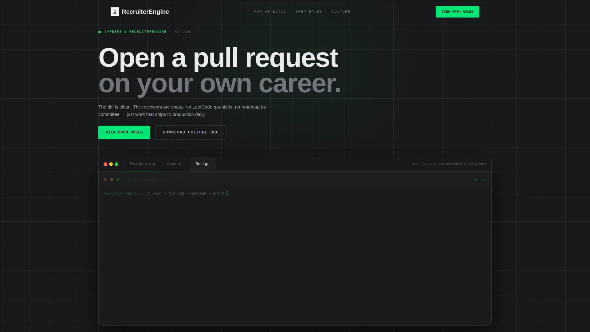 SaaS Company Careers & Engineering Recruitment Website Template