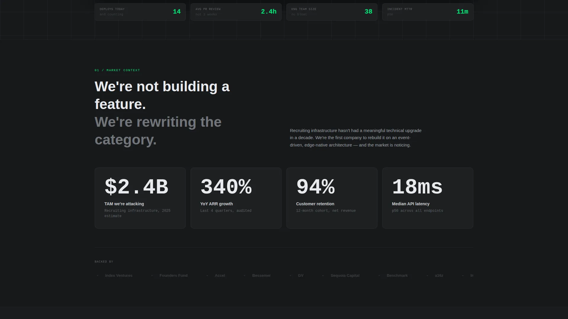 SaaS Company Careers & Engineering Recruitment Website Template
