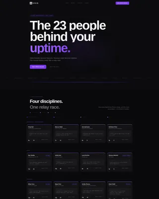 SaaS Company Team & Engineering Profiles Website Template