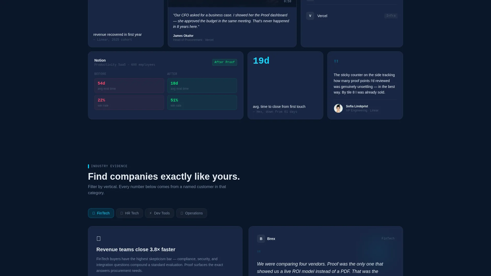 SaaS Social Proof & ROI Evidence Website Template for B2B Buyers