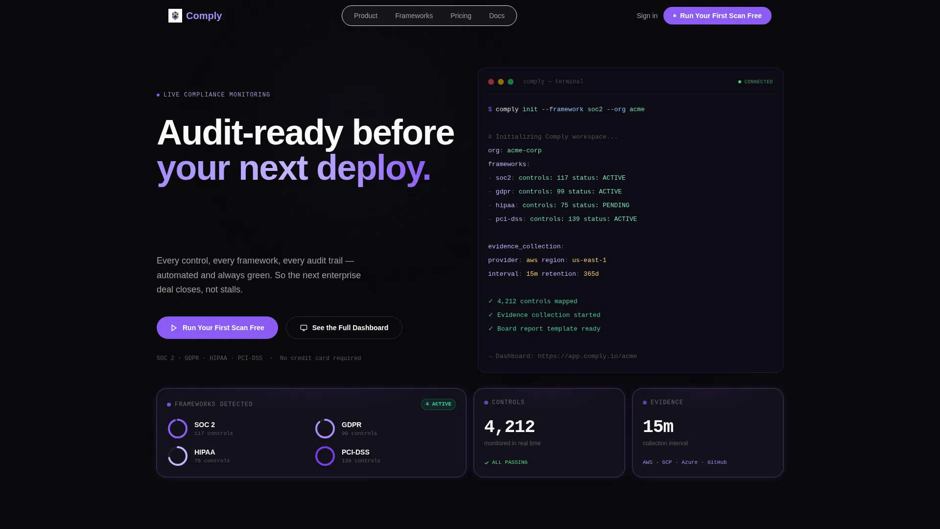 Robust Compliance Landing Page Template