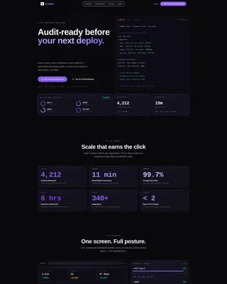 Robust Compliance Landing Page Template