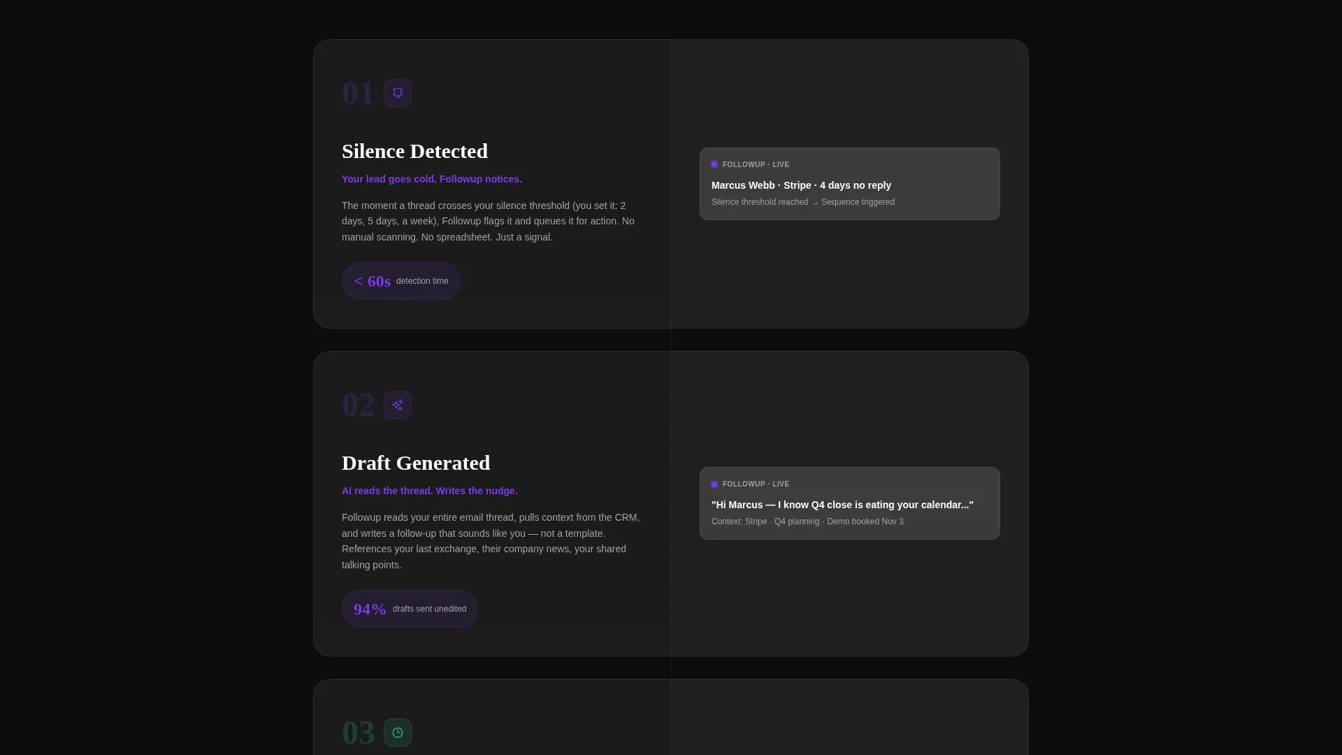 SaaS Follow-Up Email Landing Page Template