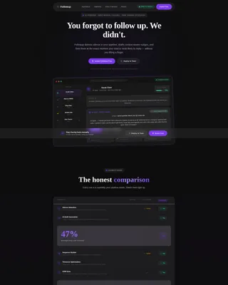 SaaS Follow-Up Email Landing Page Template