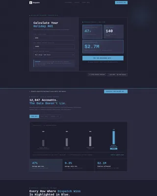 SaaS Holiday Greeting Email Landing Page Template
