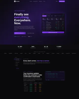Inventory Management Landing Page Template