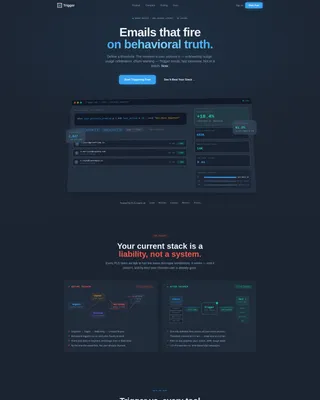 SaaS Milestone Email Comparison Landing Page Template