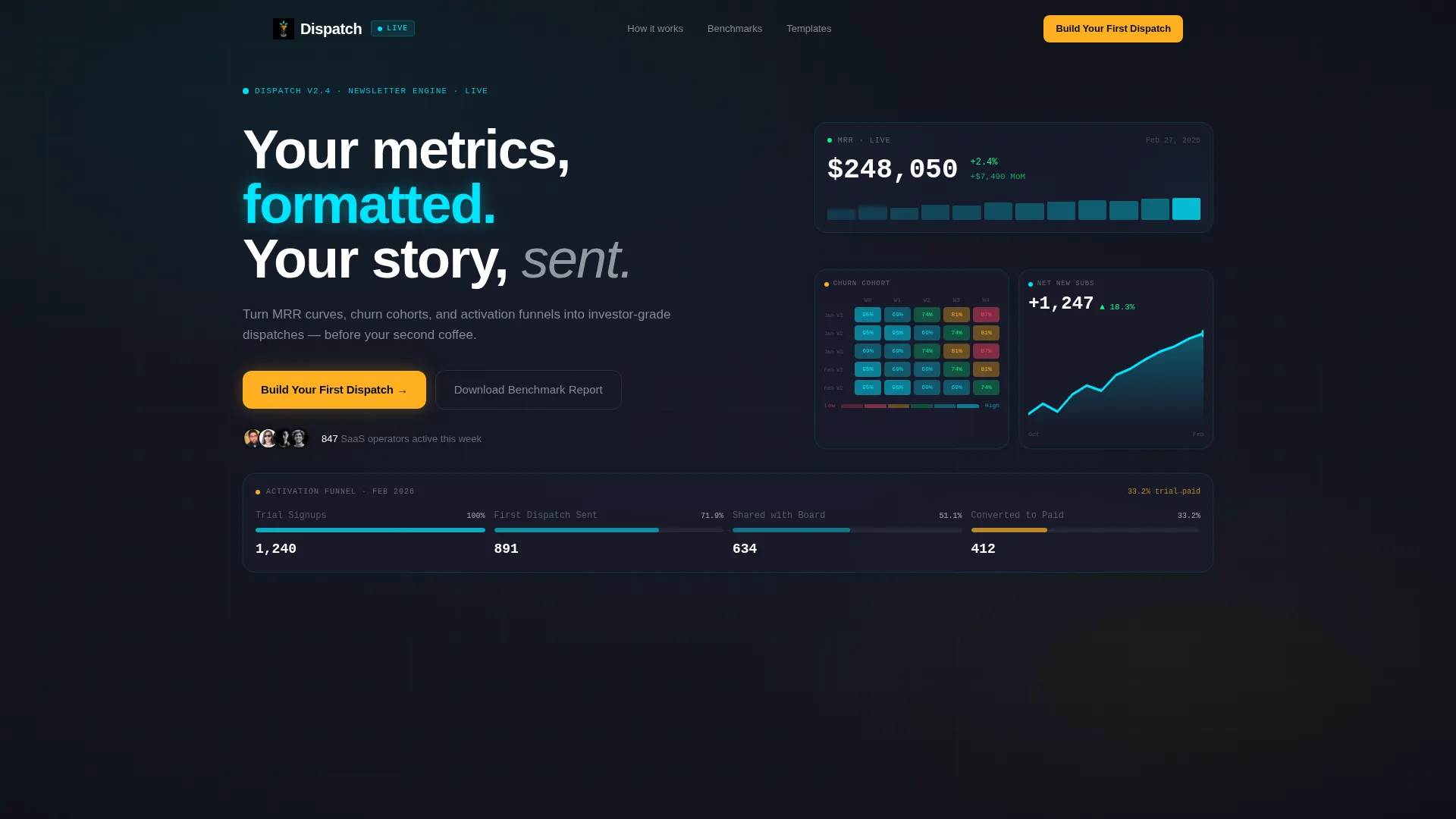 SaaS Newsletter Landing Page Template