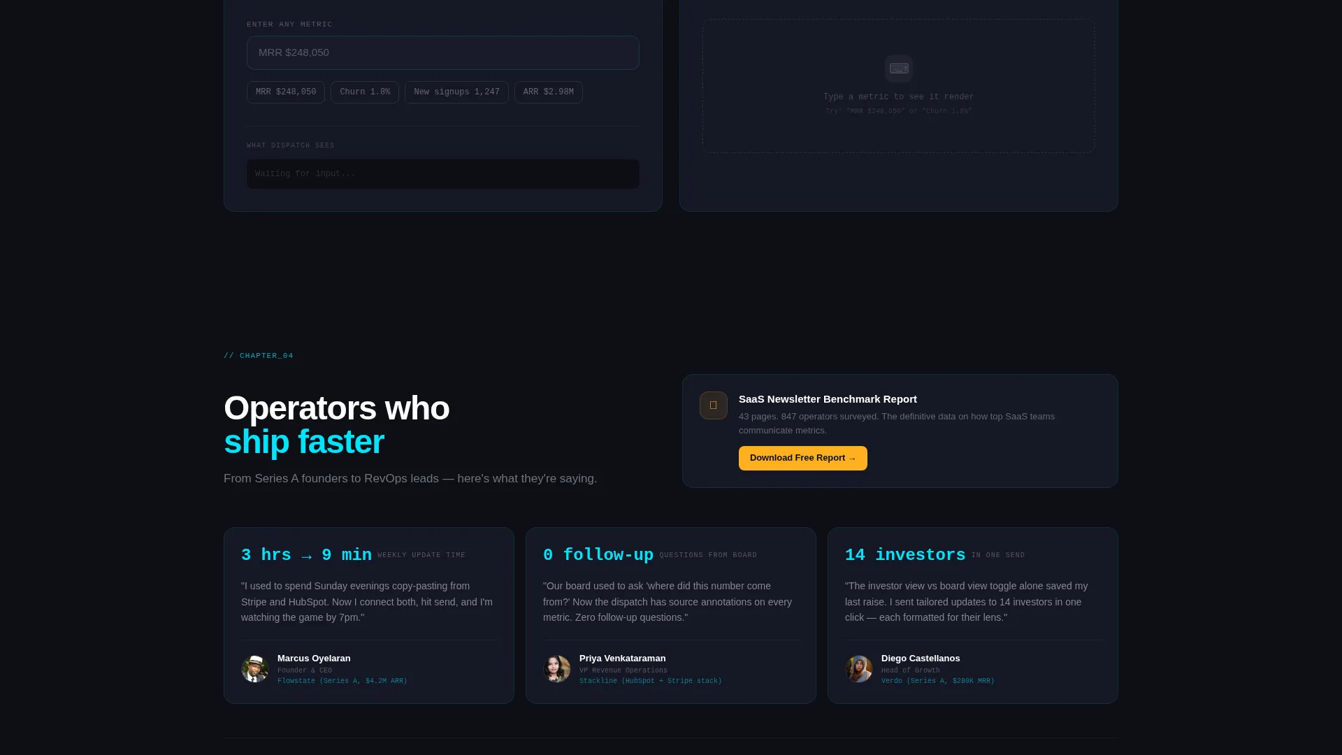SaaS Newsletter Landing Page Template
