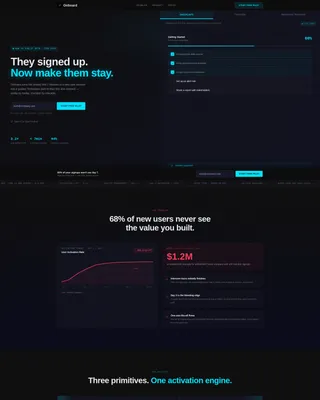 SaaS Onboarding Flow Landing Page Template