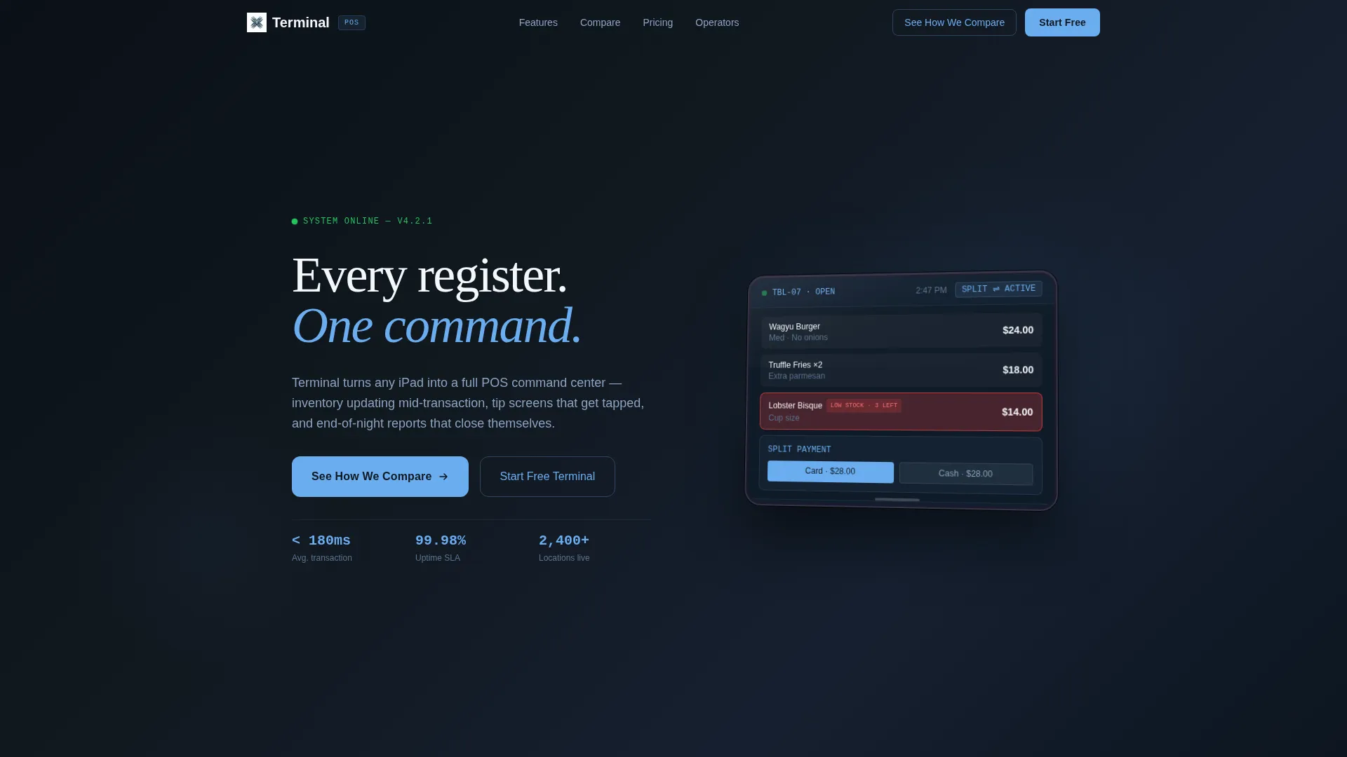 Point of Sale Landing Page Template