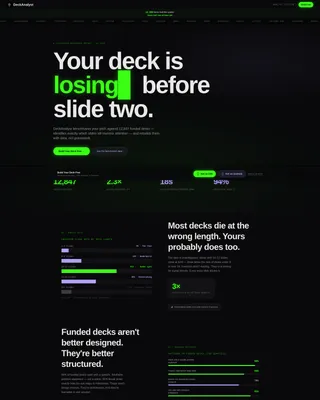 SaaS Pitch Deck Landing Page Template