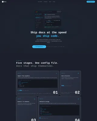 SaaS Product Documentation Landing Page Template