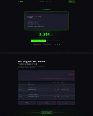 SaaS Product Hunt Launch Landing Page Template