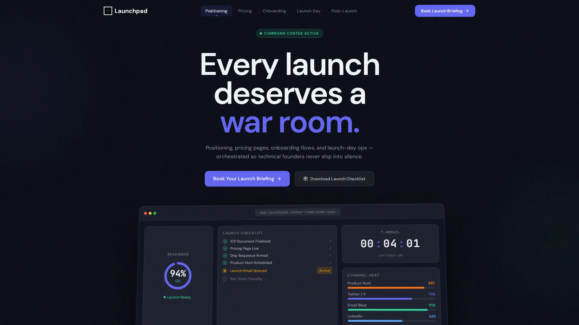 SaaS Product Launch Landing Page Template