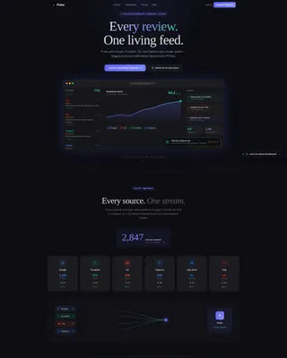 SaaS Review Management Landing Page Template