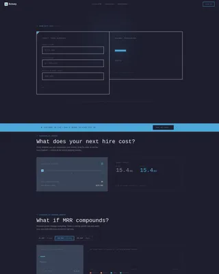 SaaS Burn Rate Calculator Landing Page Template