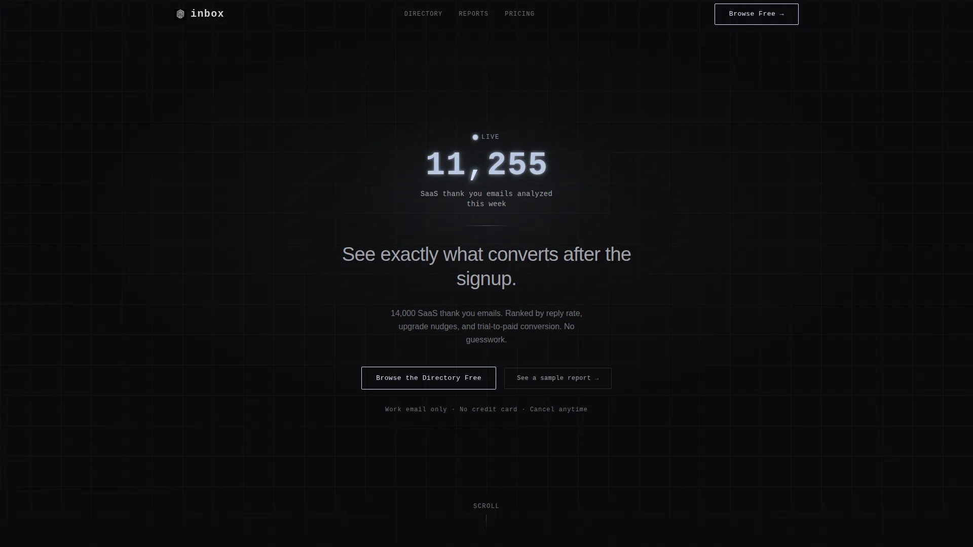 SaaS Thank You Email Intelligence Landing Page Template