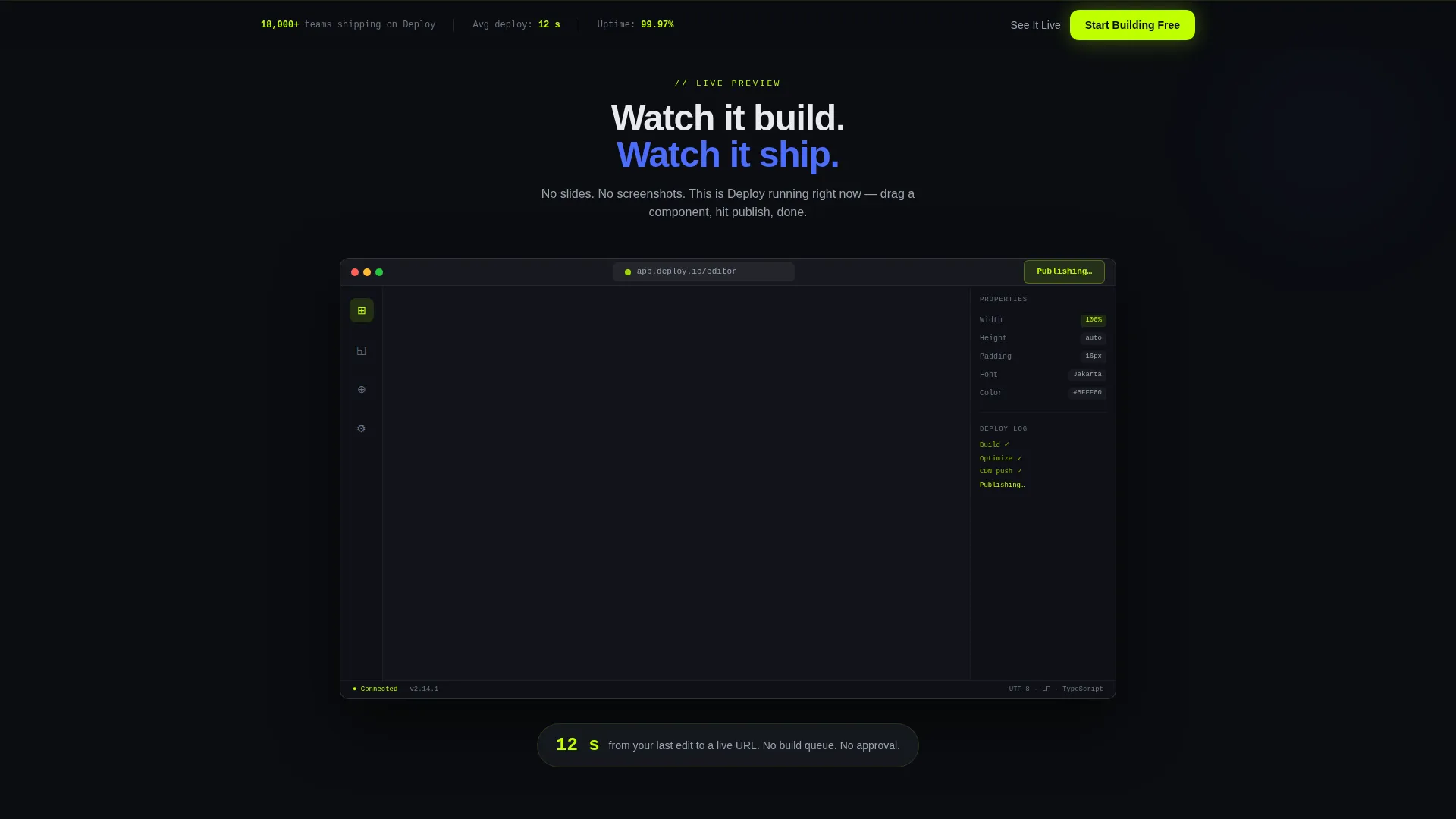 SaaS Website Builder Landing Page Template