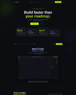 SaaS Website Builder Landing Page Template