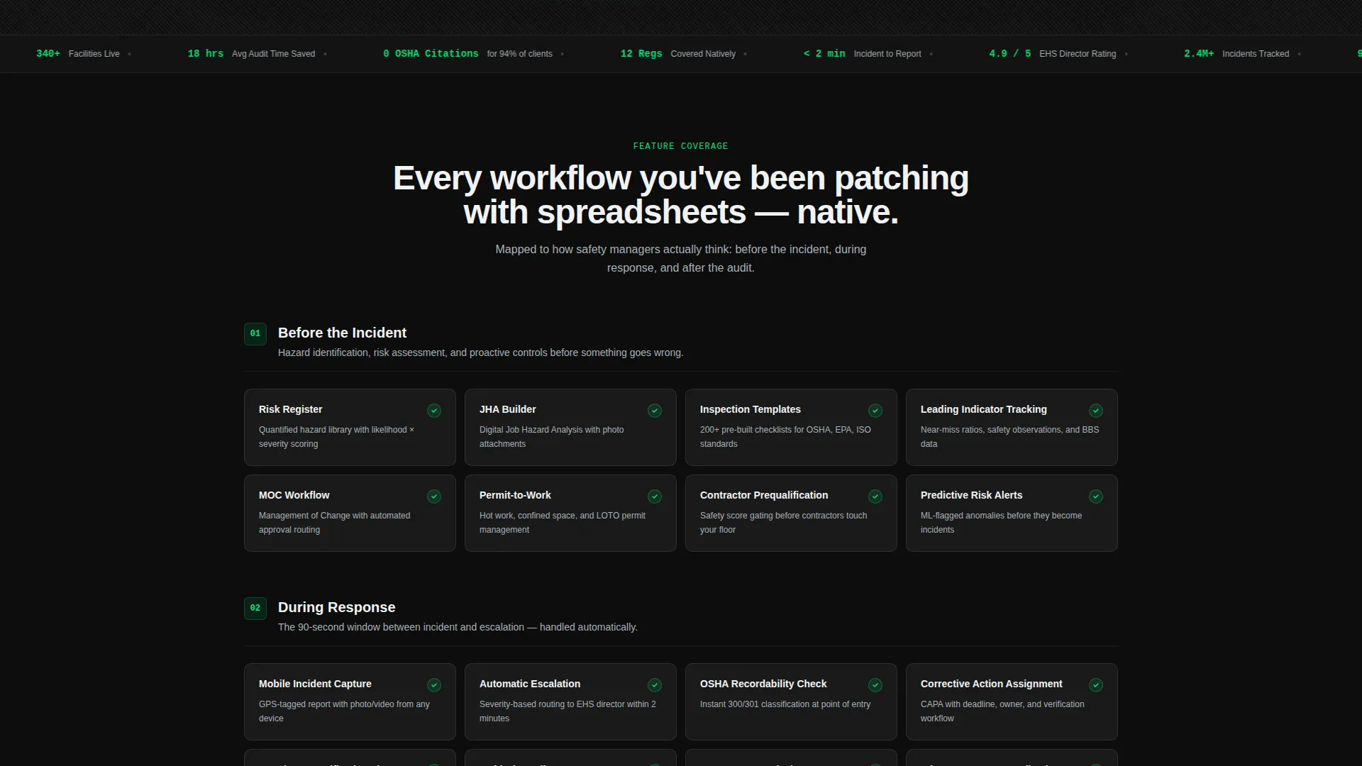 Safety Management Software Landing Page Template