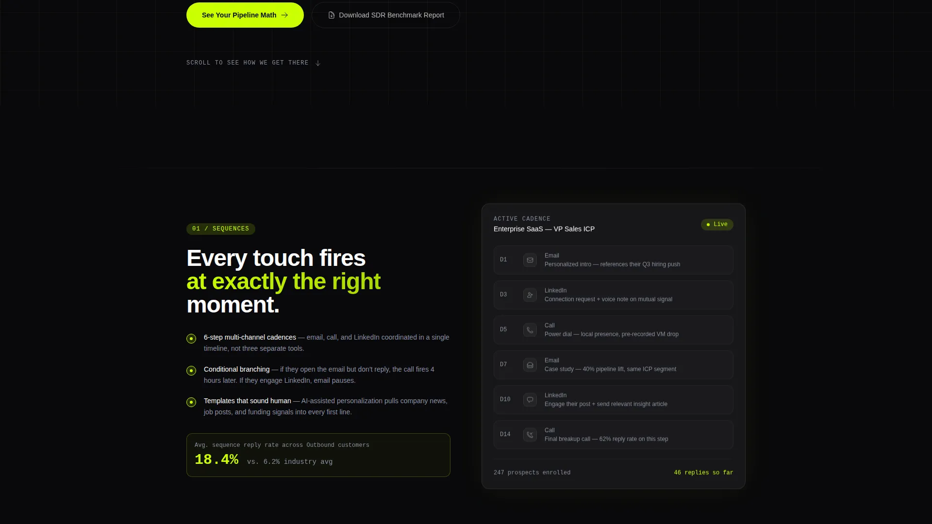 Sales Engagement Platform Landing Page Template