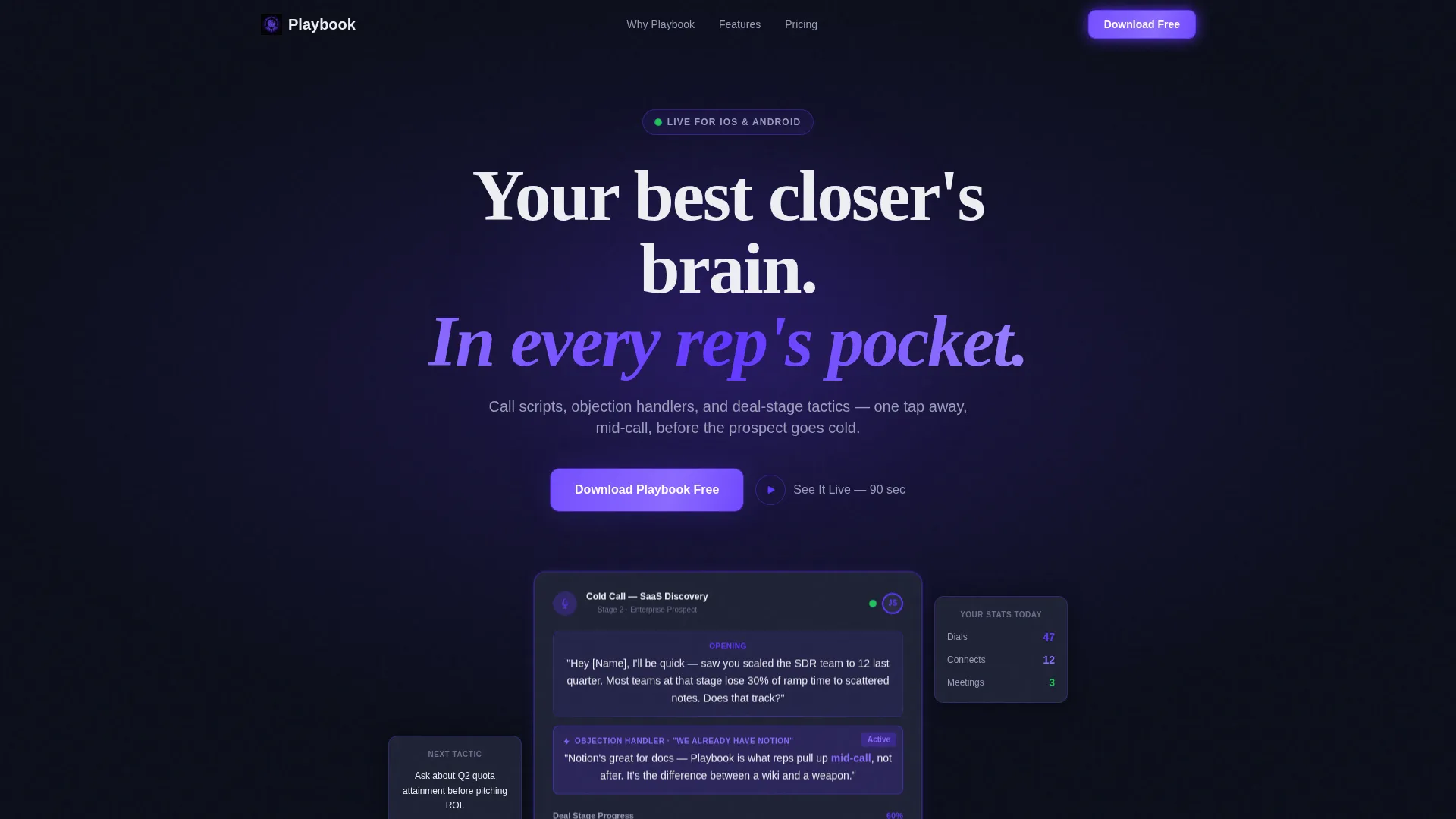 Sales Landing Page Template | Electric Indigo
