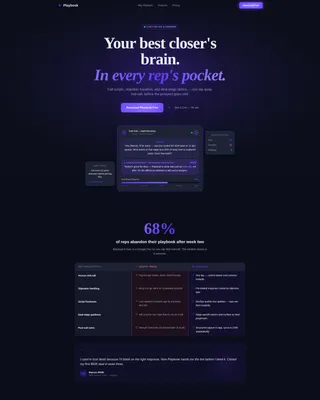 Sales Landing Page Template | Electric Indigo